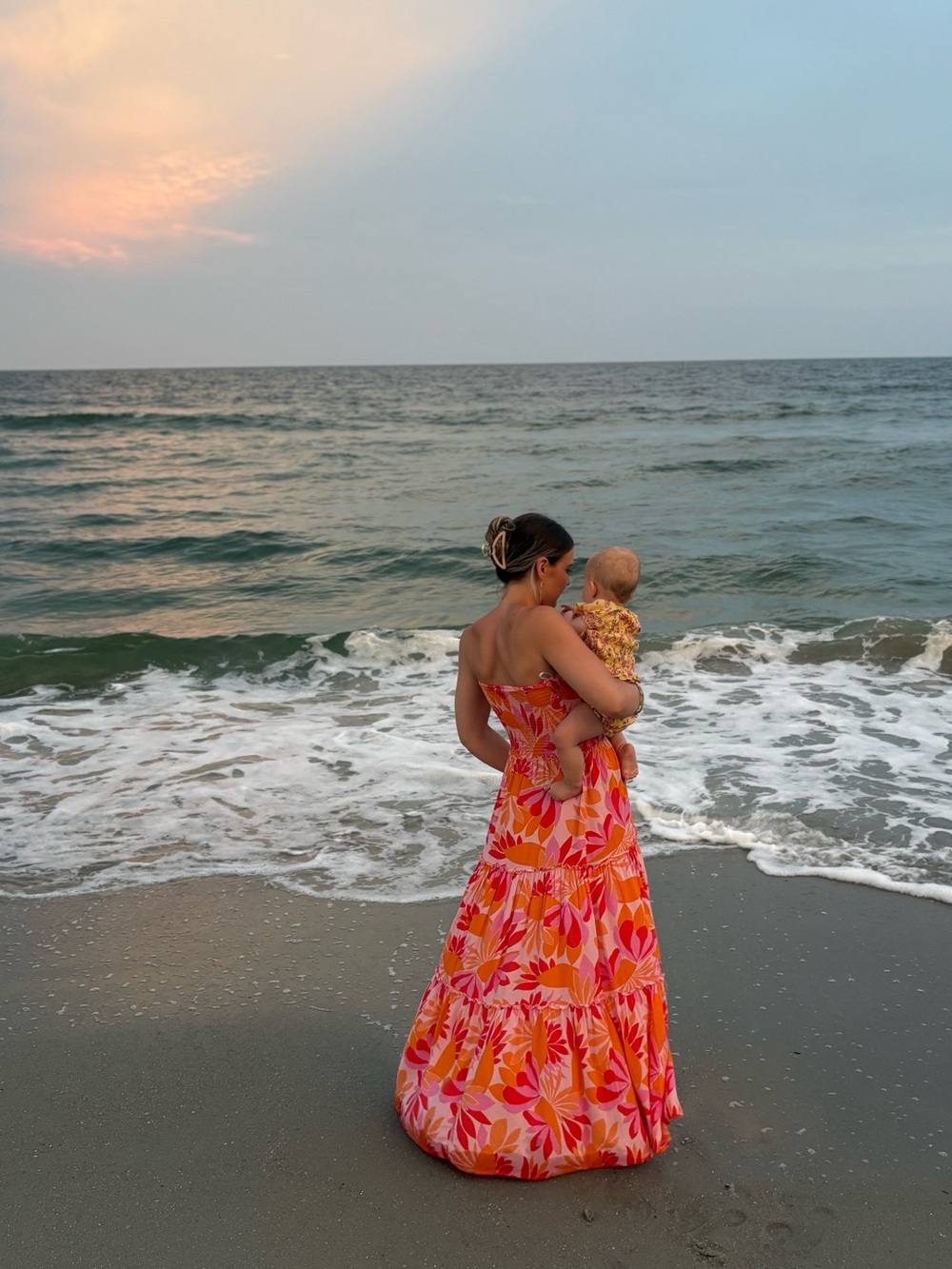 Anthropologie Abel the Label Strapless Maxi Dress Floral Size Small Beach Smock